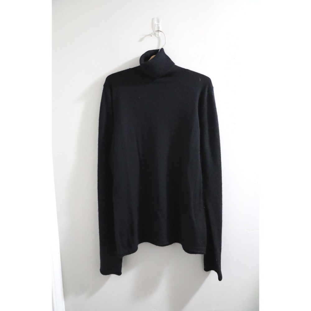 Three Dots Cashmere Black Turtleneck Sweater
